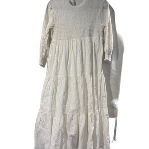 Blanc Elegant White Maxi Dress Sz 18